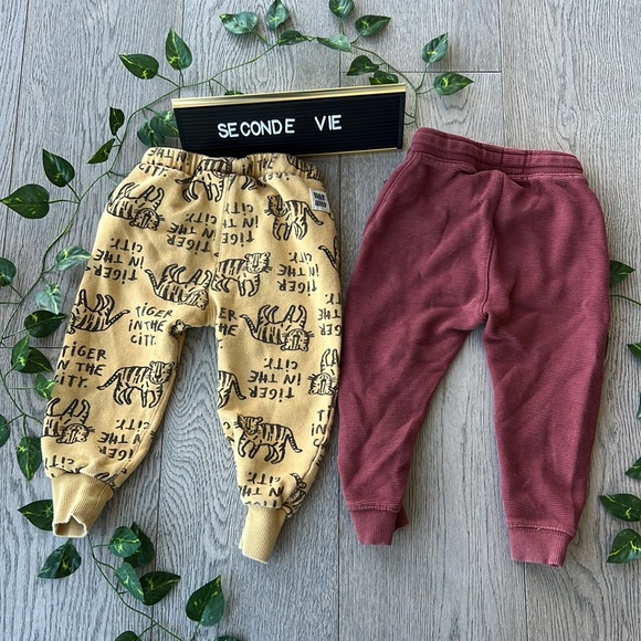 Two pairs of cozy Zara sweat pants sized 2-3 years - Picture 4 of 4